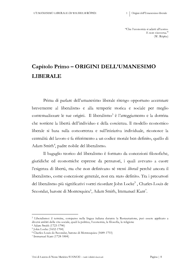 Anteprima della tesi: L’Umanesimo Liberale di Wilhelm Röpke, Pagina 7