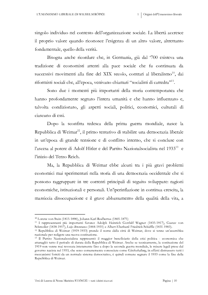 Anteprima della tesi: L’Umanesimo Liberale di Wilhelm Röpke, Pagina 9