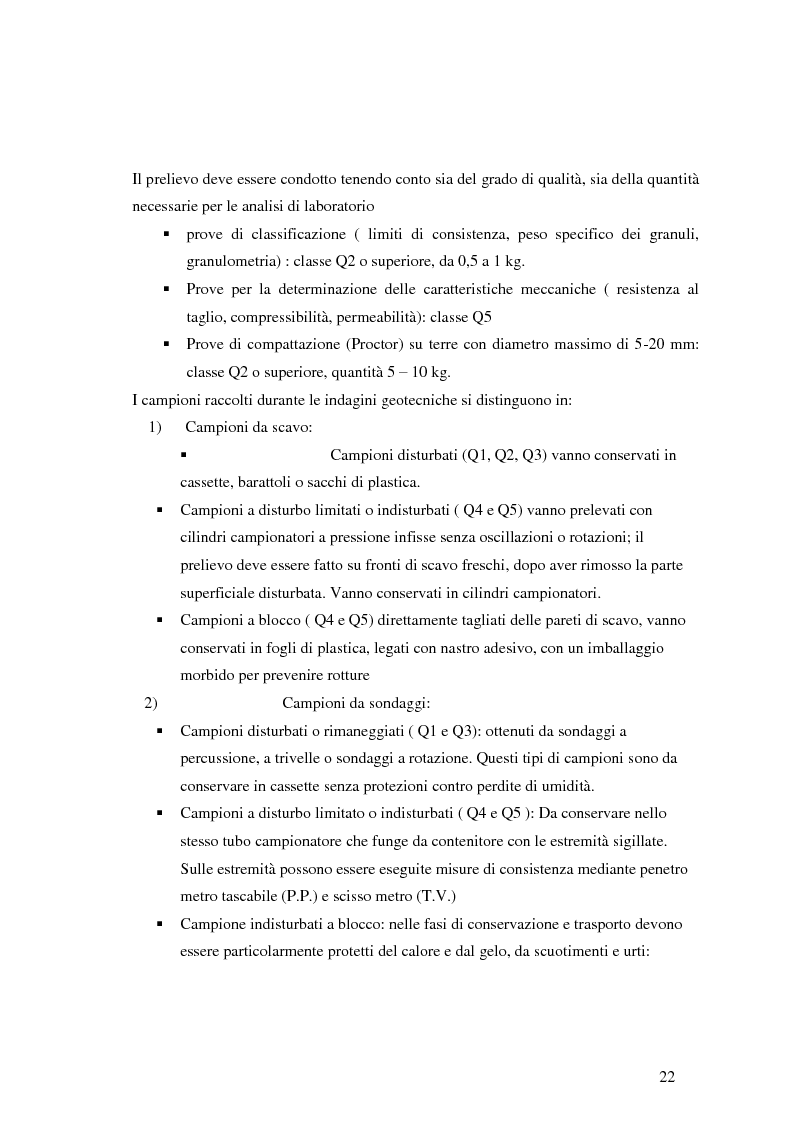 Estratto dalla tesi: Caratterizzazione geologica e geotecnica di un sito per la realizzazione di un parco eolico