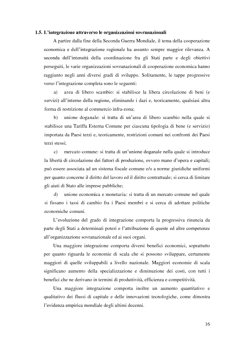 Anteprima della tesi: Barriere non tariffarie ed altre “imperfezioni” del Mercosur: implicazioni per l’Uruguay, Pagina 14