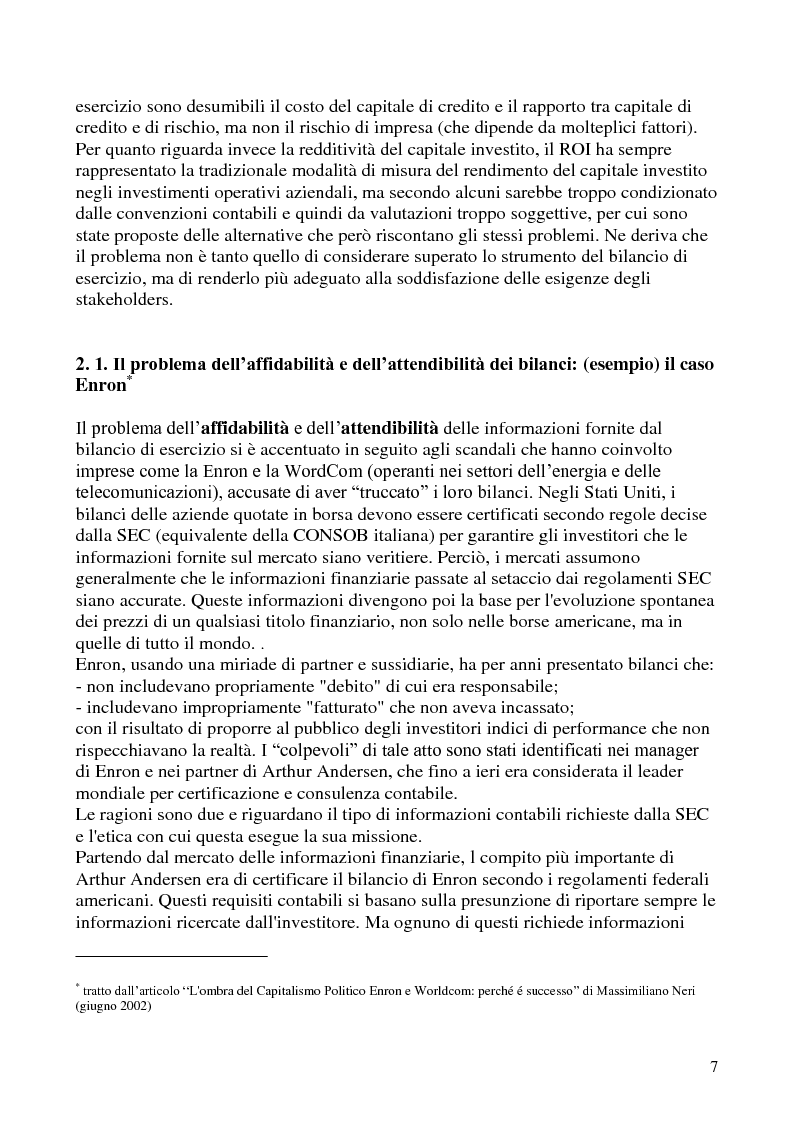 Anteprima della tesi: L'analisi di bilancio per indici. Evidenze teoriche e riscontri empirici, Pagina 6