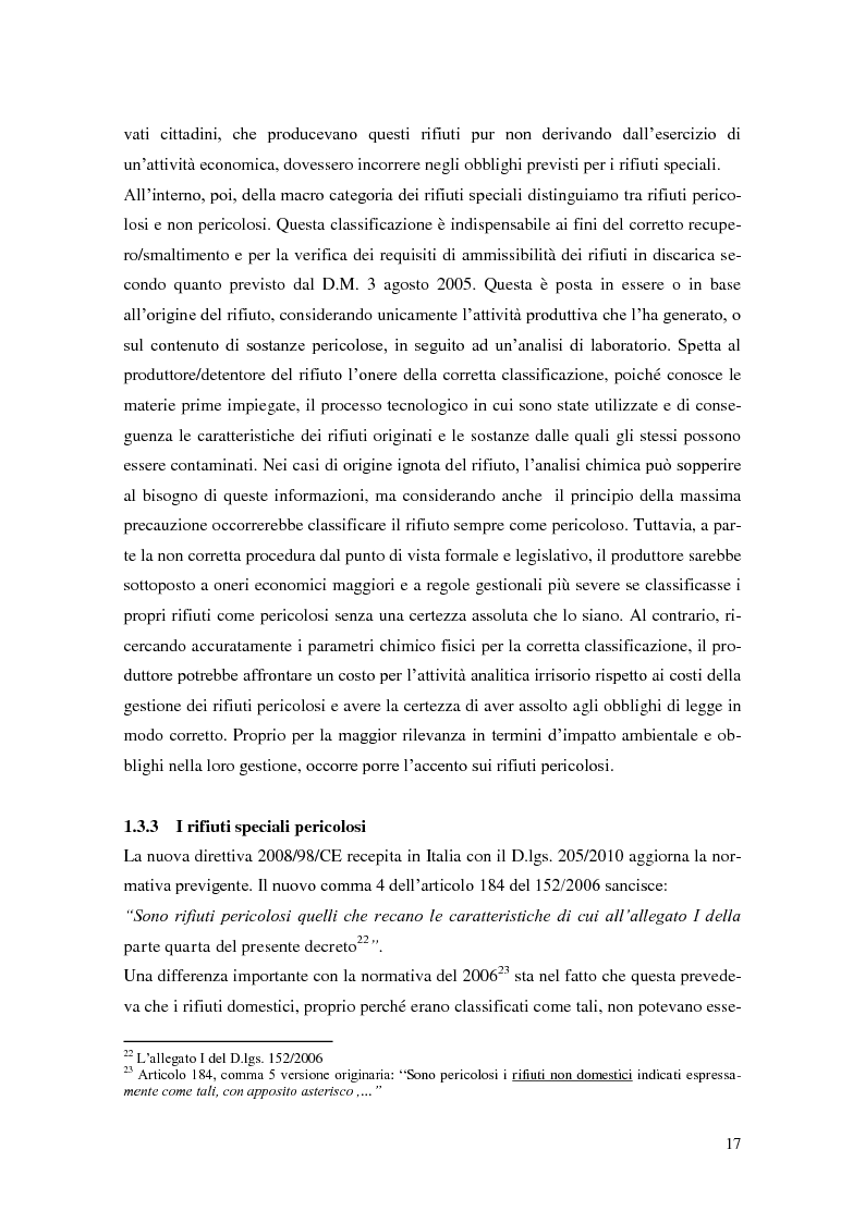 Anteprima della tesi: L'implementazione del SISTRI nella tracciabilità dei rifiuti: vantaggi e criticità, Pagina 15