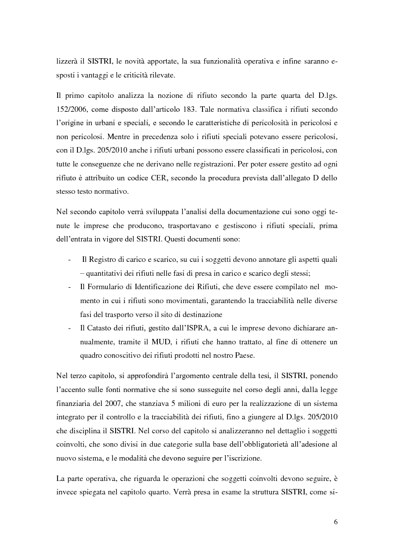 Anteprima della tesi: L'implementazione del SISTRI nella tracciabilità dei rifiuti: vantaggi e criticità, Pagina 4
