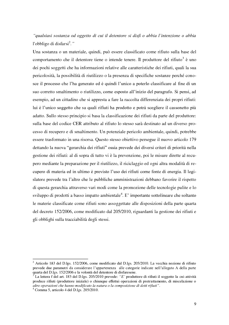 Anteprima della tesi: L'implementazione del SISTRI nella tracciabilità dei rifiuti: vantaggi e criticità, Pagina 7