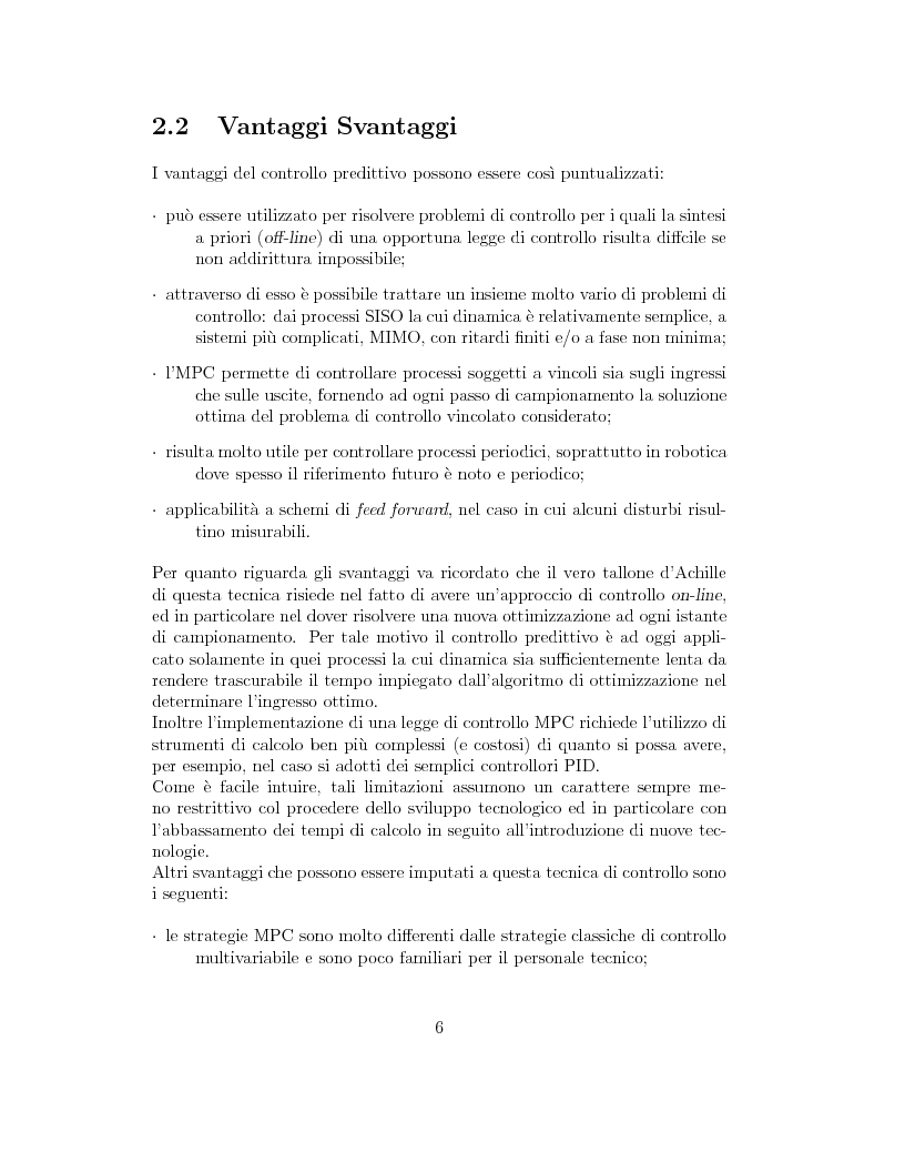 Anteprima della tesi: Prestazione di diverse tipologie di controllori predittivi per processi lineari multivariabili vincolati, Pagina 6