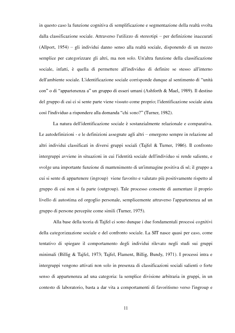 Anteprima della tesi: Il ruolo dell'identificazione organizzativa nella relazione tra efficacia collettiva e orgoglio: un contributo empirico., Pagina 9