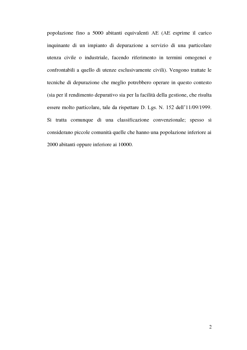 Anteprima della tesi: Impianti di depurazione a servizio di piccole comunità, con particolare riferimento ai sistemi MBR e ai processi elettrolitici., Pagina 3