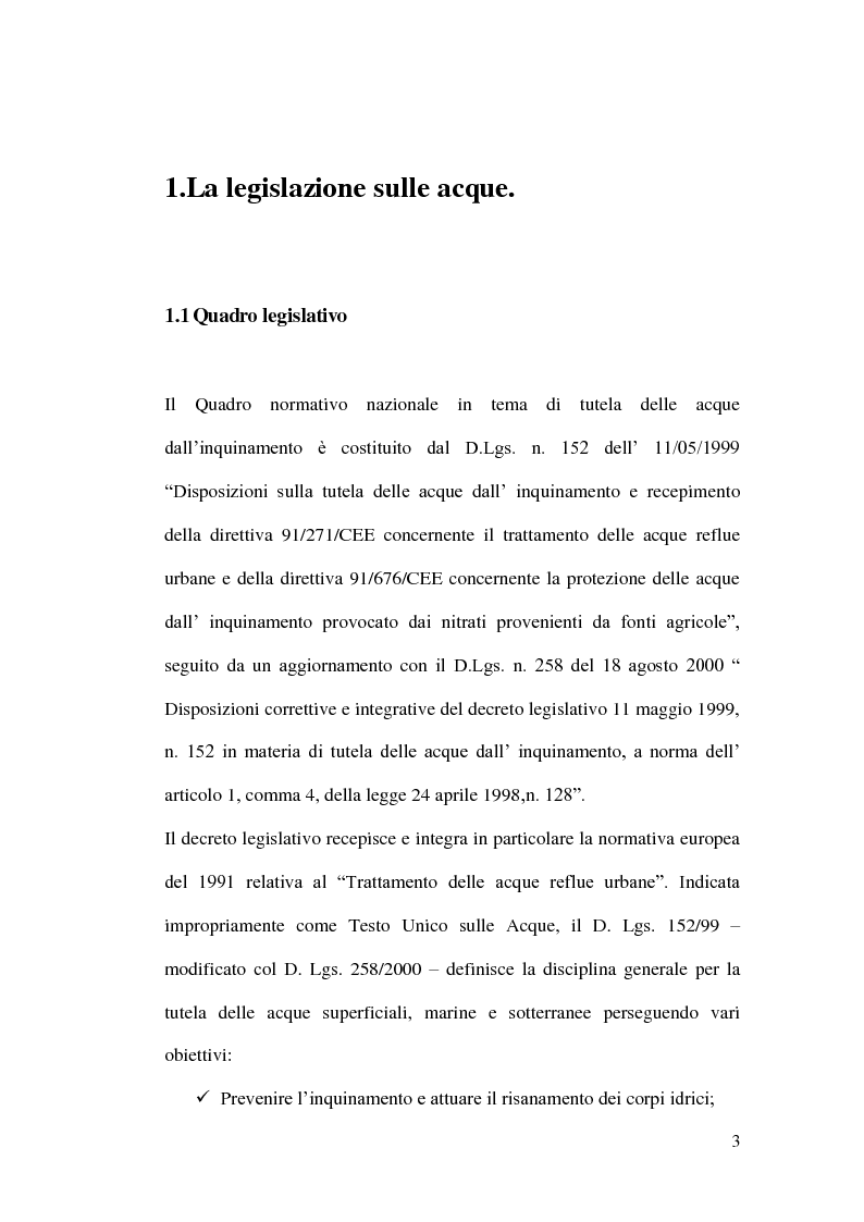 Anteprima della tesi: Impianti di depurazione a servizio di piccole comunità, con particolare riferimento ai sistemi MBR e ai processi elettrolitici., Pagina 4