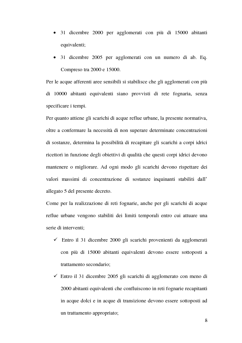 Anteprima della tesi: Impianti di depurazione a servizio di piccole comunità, con particolare riferimento ai sistemi MBR e ai processi elettrolitici., Pagina 9