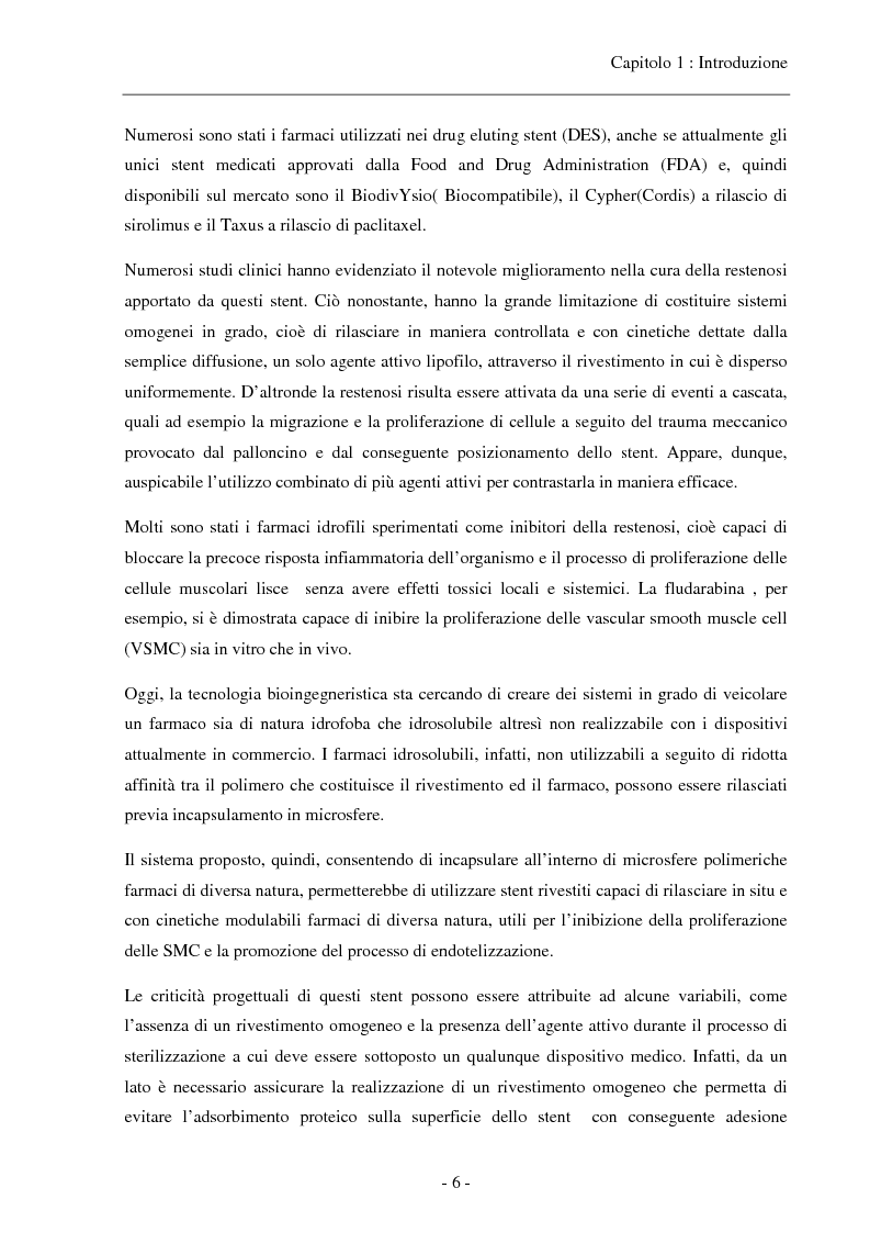 Anteprima della tesi: Caratterizzazione di una soluzione polimerica a base di pHEMA per il rivestimento sterile di stent coronarici, Pagina 4