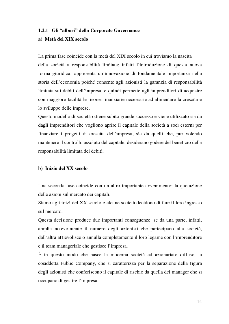 Anteprima della tesi: Corporate Governance e perfomance aziendale, Pagina 11