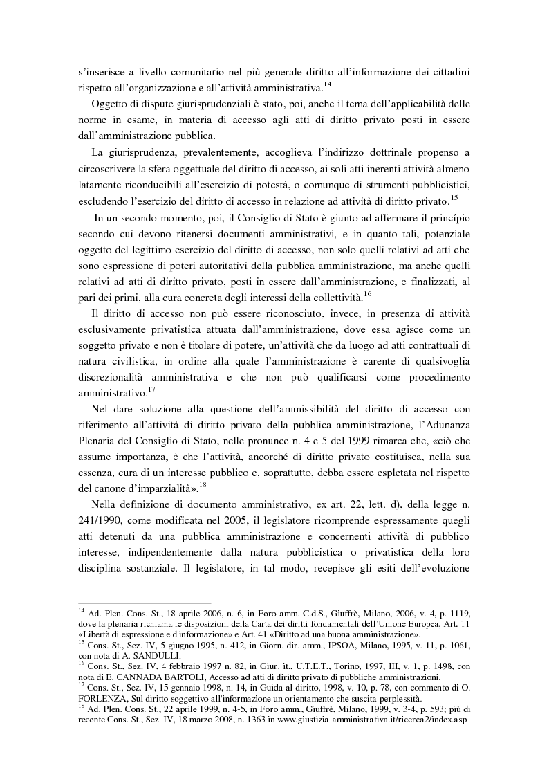 Anteprima della tesi: Diritto di accesso e diritto alla riservatezza, Pagina 5