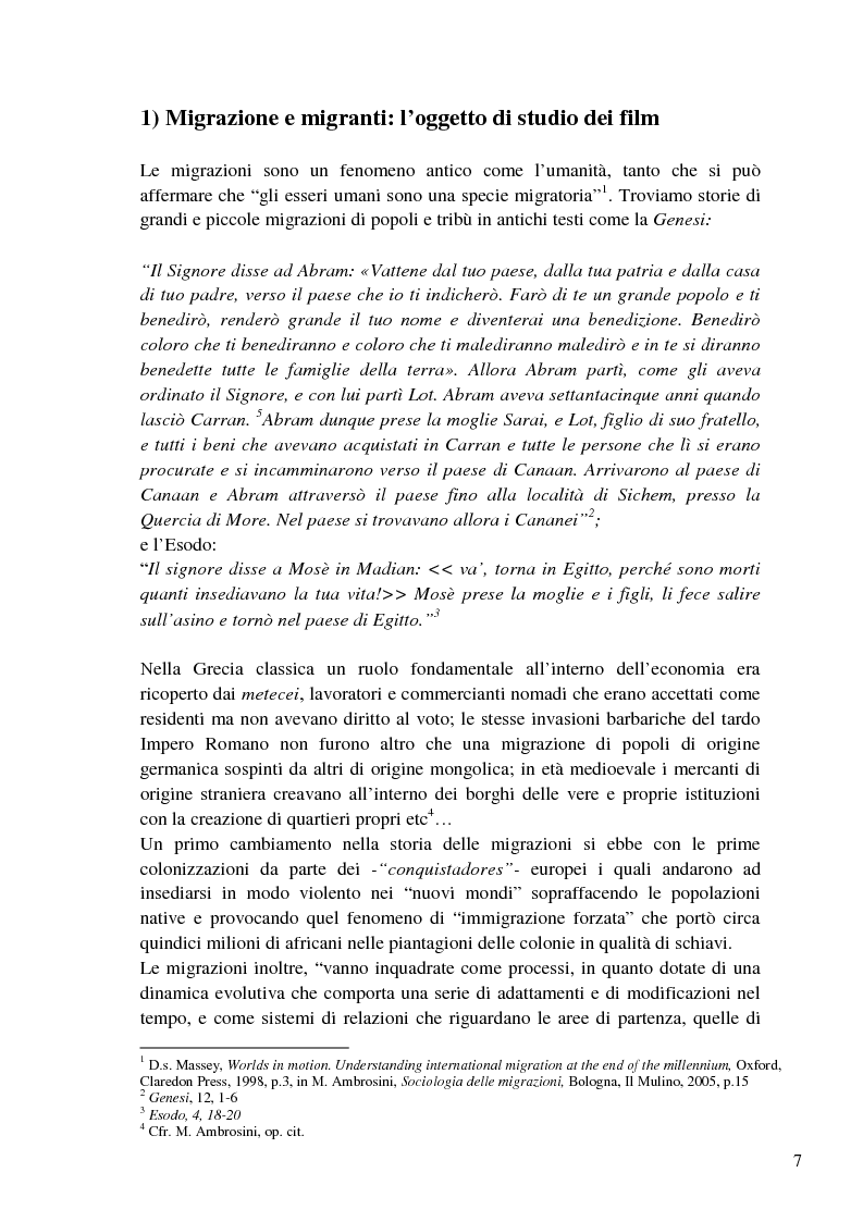 Anteprima della tesi: L’immigrazione a tutto schermo. Rappresentazione del migrante nel cinema italiano contemporaneo, Pagina 3