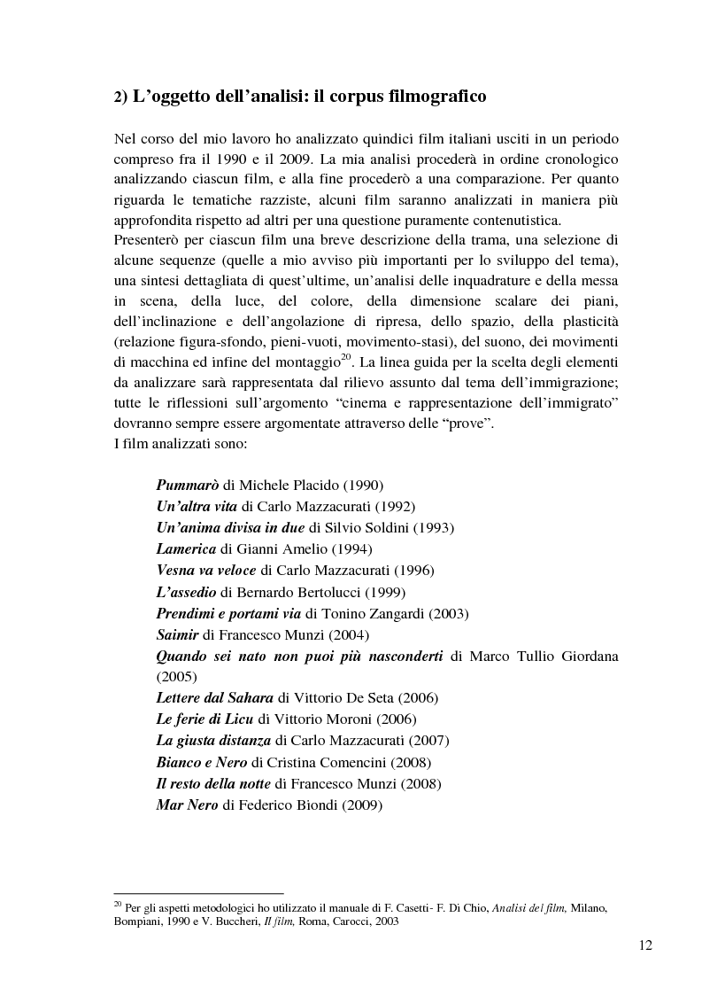 Anteprima della tesi: L’immigrazione a tutto schermo. Rappresentazione del migrante nel cinema italiano contemporaneo, Pagina 8
