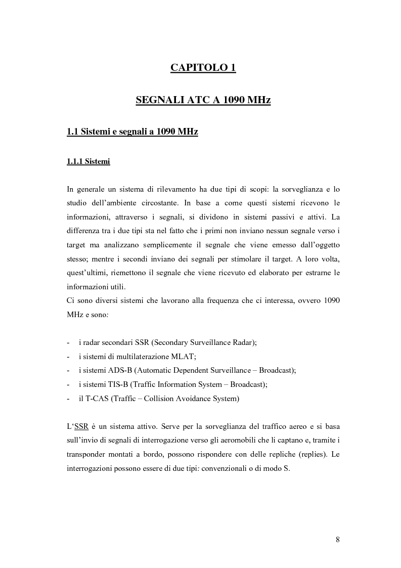 Anteprima della tesi: Valutazione sperimentale e simulativa per un ricevitore di segnali di modo S, Pagina 6