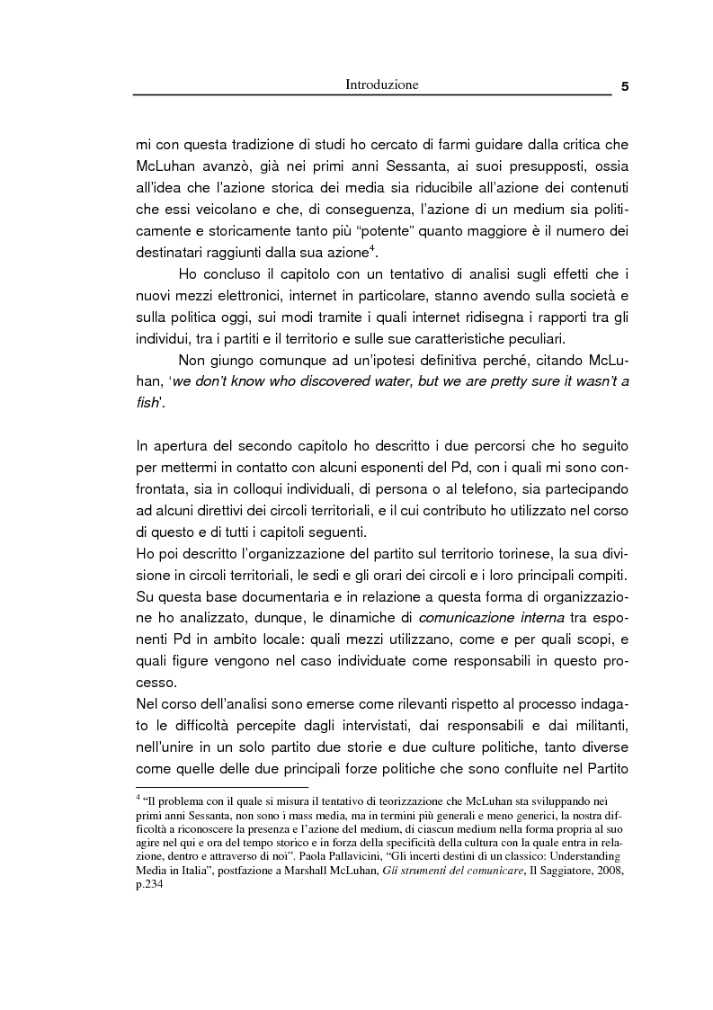 Anteprima della tesi: Oltre la massa? Il Pd tra vecchi e nuovi media. Analisi del caso torinese, Pagina 3