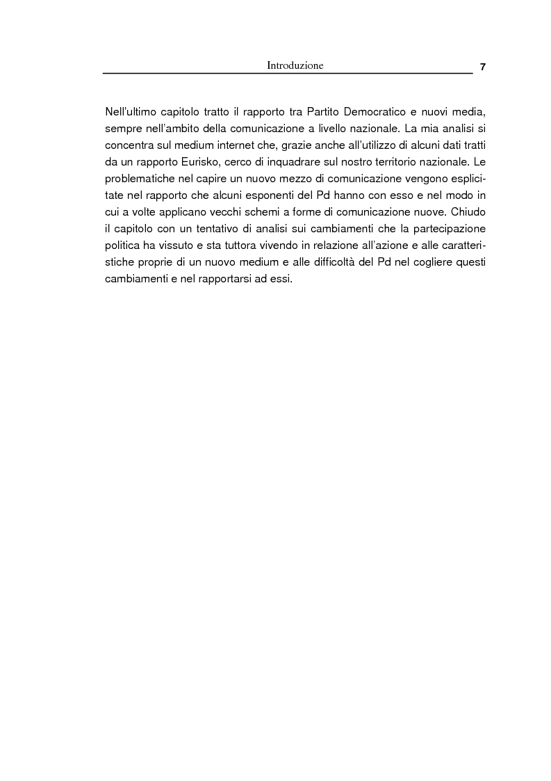 Anteprima della tesi: Oltre la massa? Il Pd tra vecchi e nuovi media. Analisi del caso torinese, Pagina 5