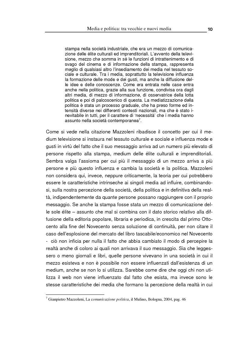 Anteprima della tesi: Oltre la massa? Il Pd tra vecchi e nuovi media. Analisi del caso torinese, Pagina 8