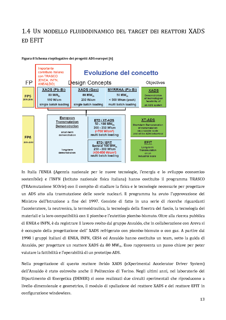 Anteprima della tesi: Velocimetria con gli ultrasuoni pulsati in un modello di target del reattore ADS, Pagina 12