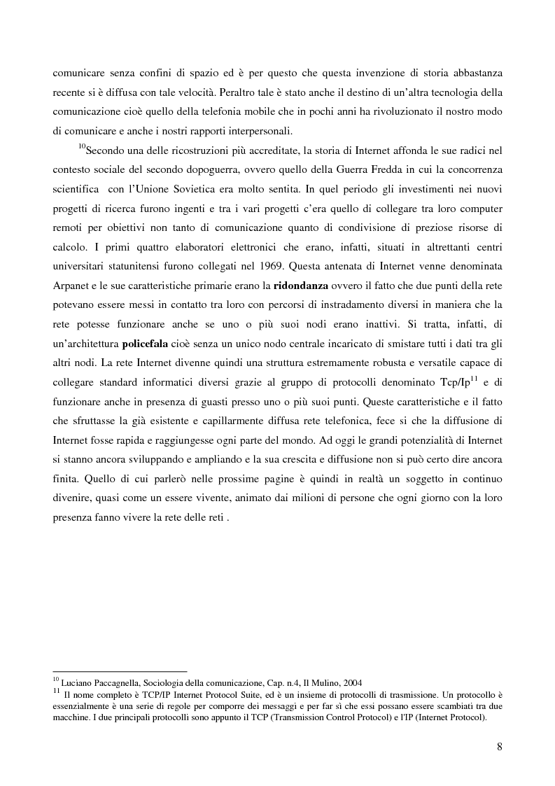 Anteprima della tesi: Internet e gli italiani: il rapporto con la rete di cittadini e imprese, Pagina 3