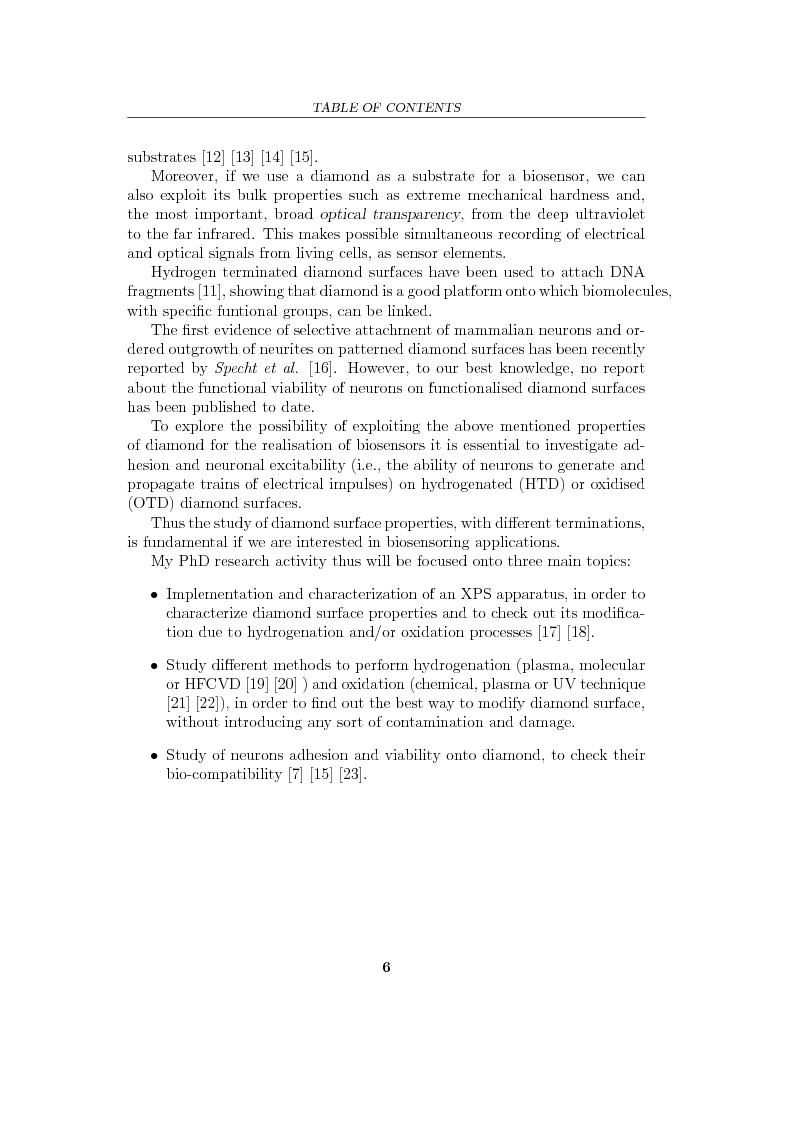 Anteprima della tesi: Study and characterization of diamond surface for biosensoring applications, Pagina 3
