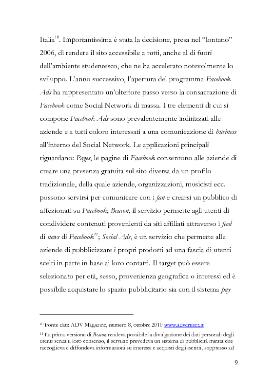 Anteprima della tesi: La comunicazione pubblicitaria diventa social, la pubblicità borderline. , Pagina 10