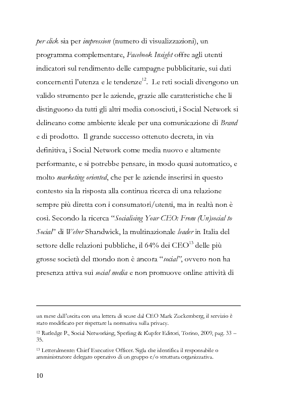 Anteprima della tesi: La comunicazione pubblicitaria diventa social, la pubblicità borderline. , Pagina 11