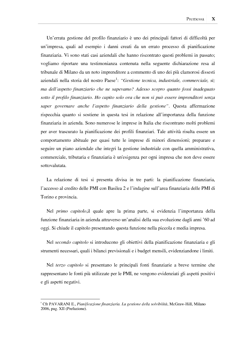 Anteprima della tesi: I benefici della pianificazione finanziaria per le PMI nell' accesso al credito bancario: analisi empirica, Pagina 4