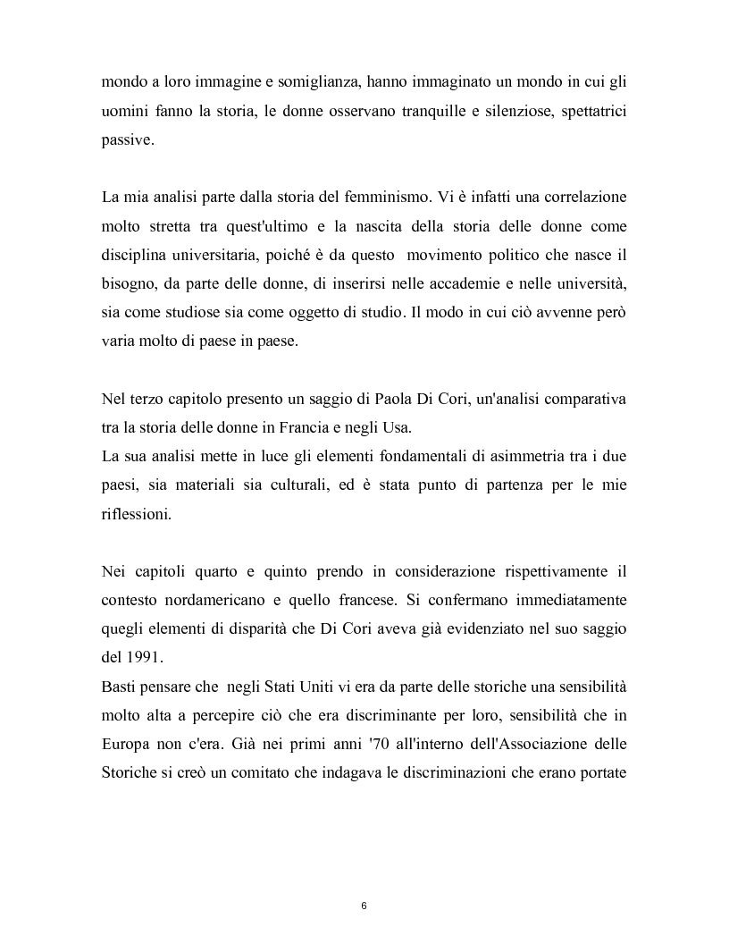 Anteprima della tesi: La nascita della storia di genere. La scuola americana e quella francese a confronto., Pagina 3
