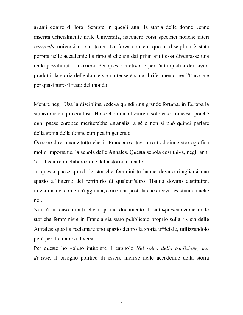 Anteprima della tesi: La nascita della storia di genere. La scuola americana e quella francese a confronto., Pagina 4