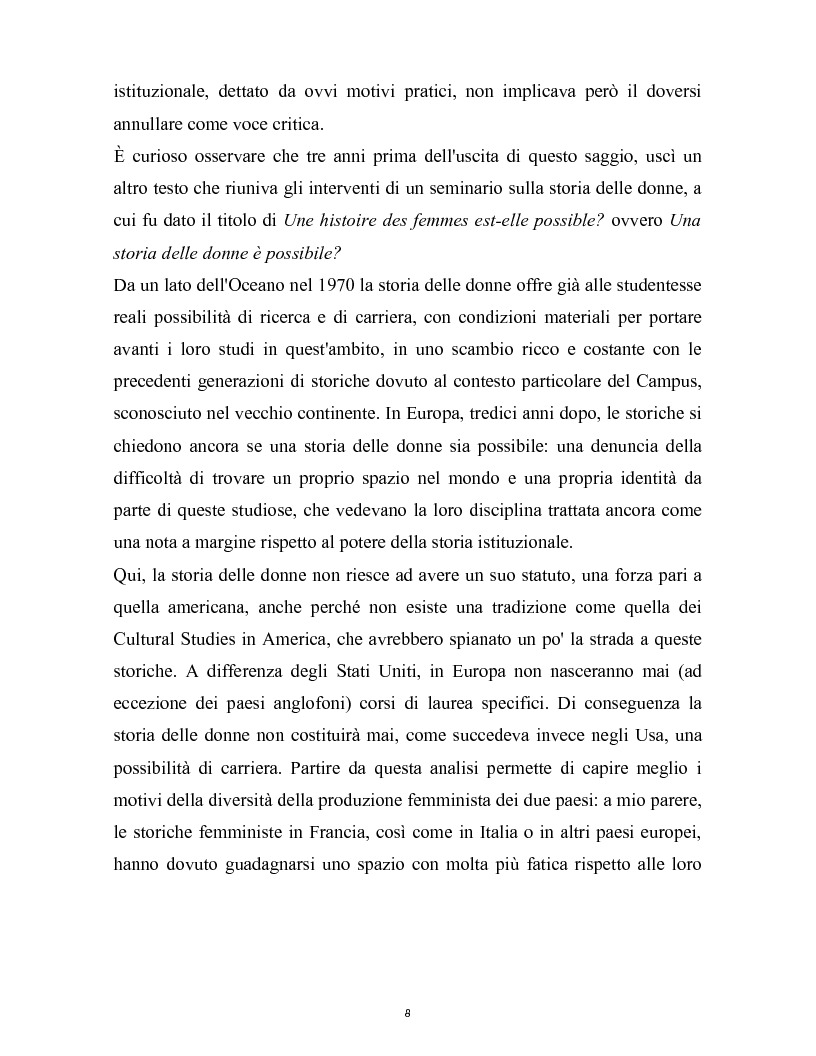 Anteprima della tesi: La nascita della storia di genere. La scuola americana e quella francese a confronto., Pagina 5