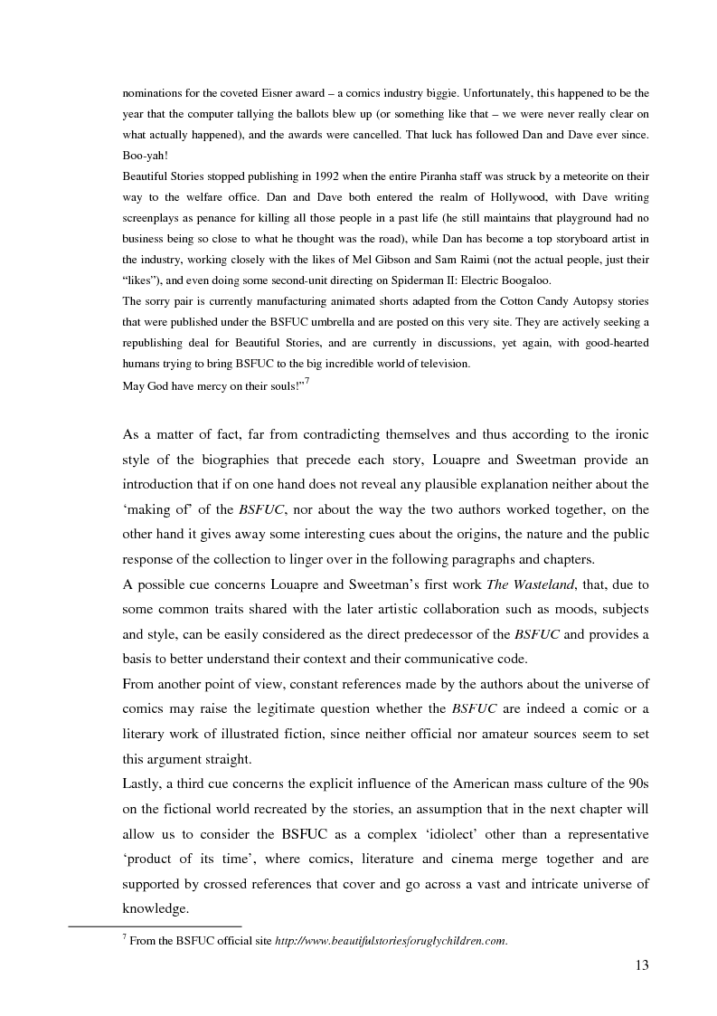 Anteprima della tesi: Beautiful Stories For Ugly Children: Word/Image Interaction in Illustrated Fiction, Pagina 4