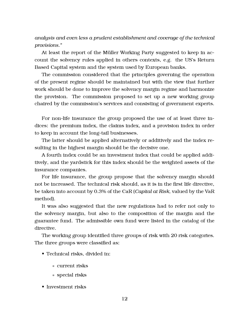 Anteprima della tesi: Theoretical and practical issues in Solvency II, Pagina 10