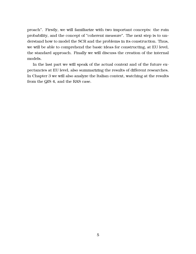 Anteprima della tesi: Theoretical and practical issues in Solvency II, Pagina 3