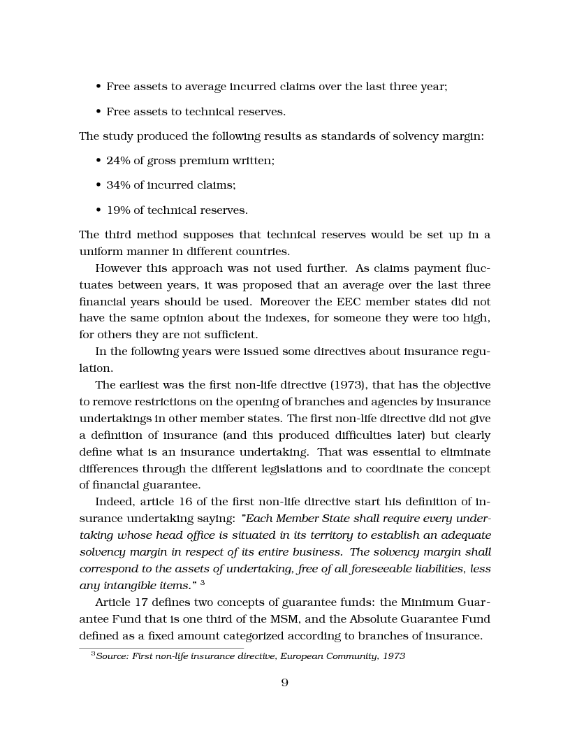 Anteprima della tesi: Theoretical and practical issues in Solvency II, Pagina 7