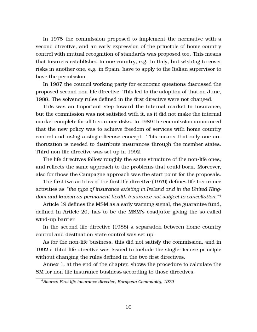 Anteprima della tesi: Theoretical and practical issues in Solvency II, Pagina 8