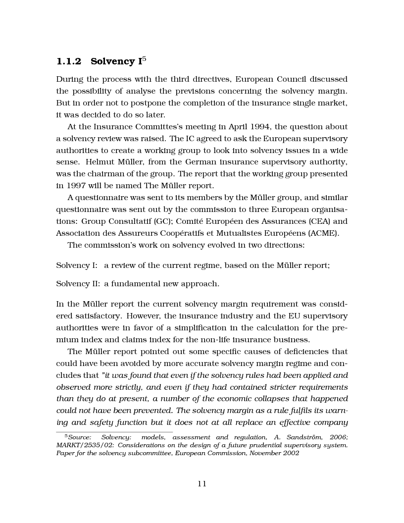Anteprima della tesi: Theoretical and practical issues in Solvency II, Pagina 9