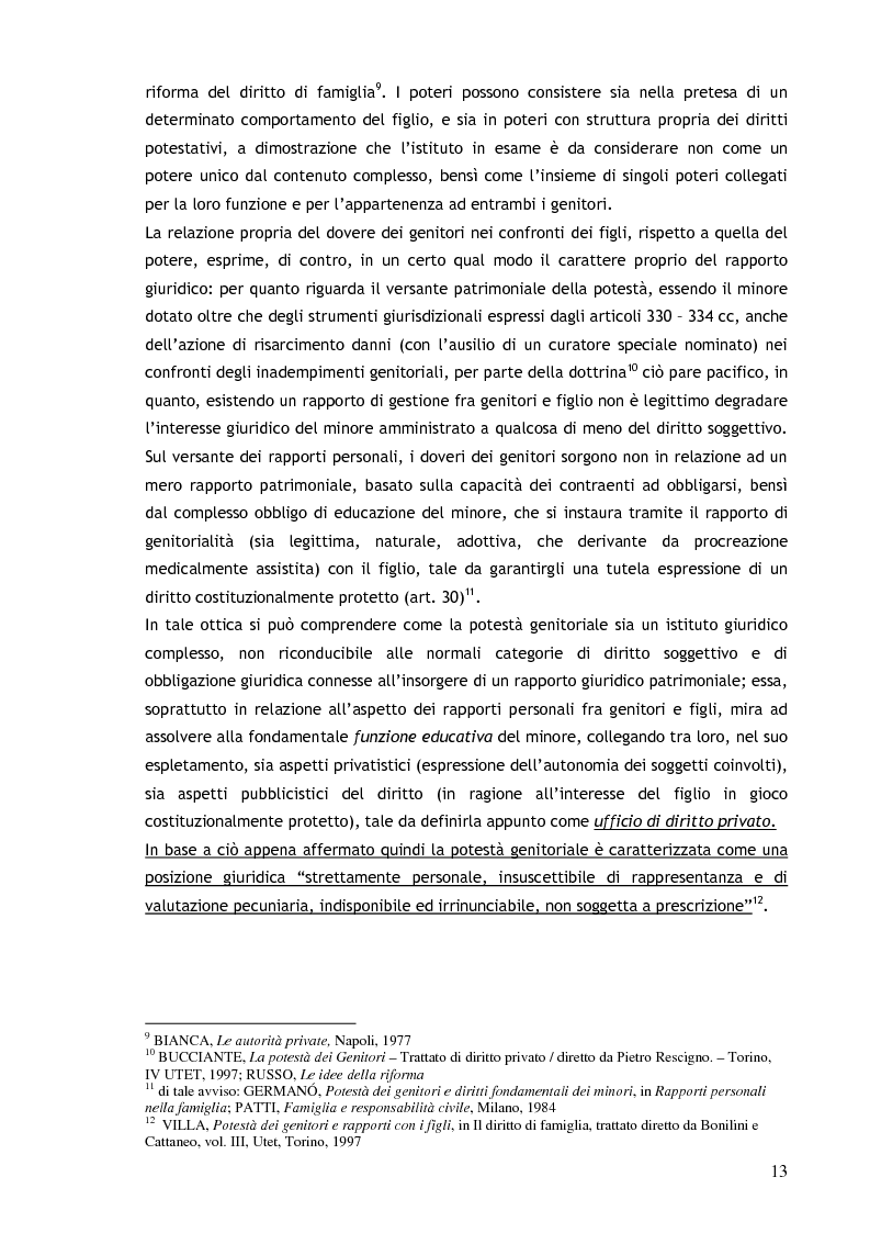 Anteprima della tesi: Il consenso ai trattamenti sanitari per i minori, Pagina 9