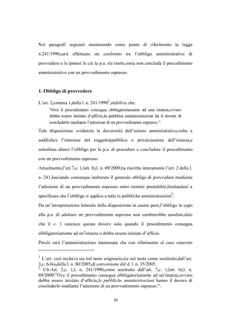 Anteprima della tesi: L'Istituto del Silenzio Assenso alla luce della L. n. 241/1990 e successive modifiche, Pagina 9