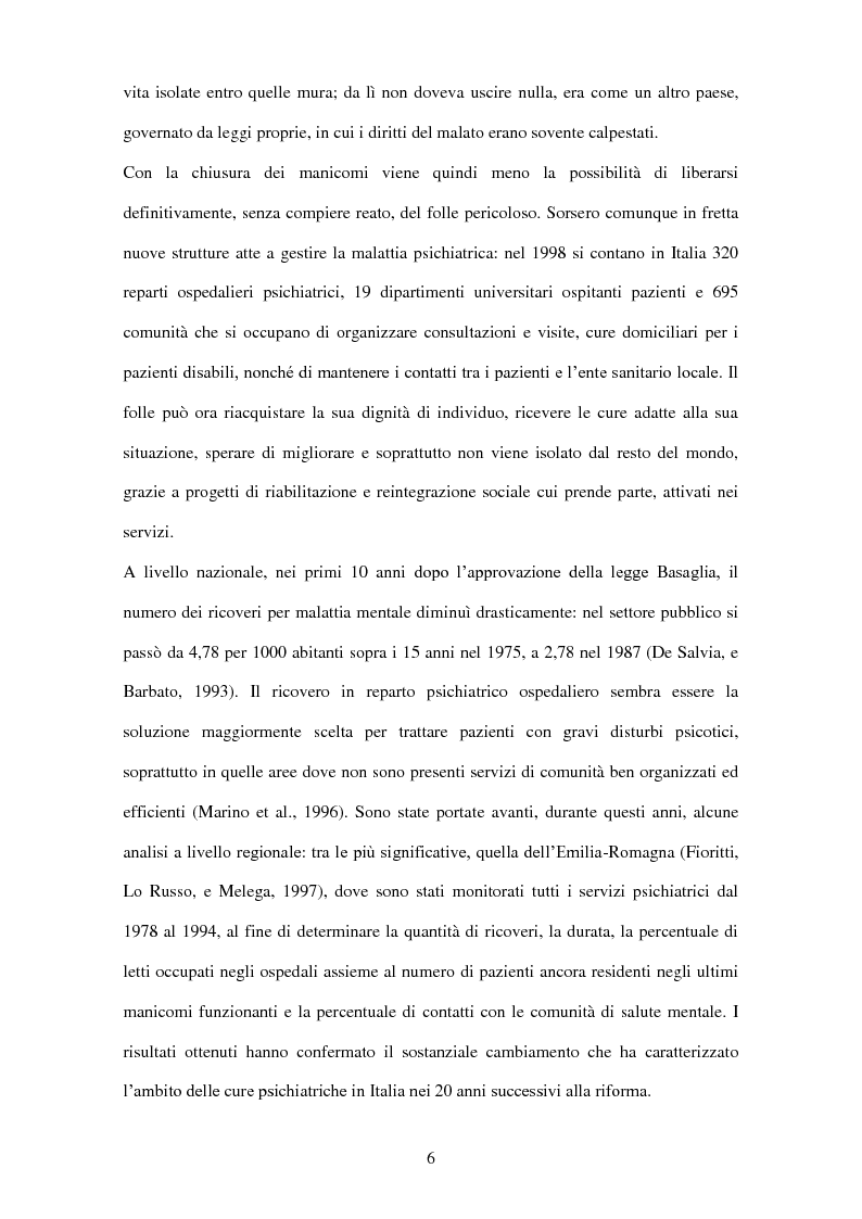 Anteprima della tesi: Stereotipi e pregiudizi nei confronti dei pazienti psichiatrici: gli effetti della riforma psichiatrica, Pagina 3