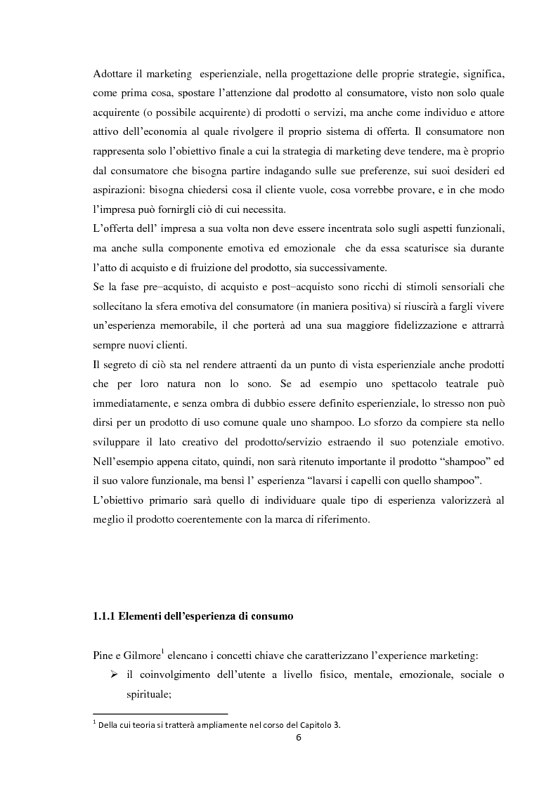 Anteprima della tesi: Il marketing esperienziale, Pagina 3