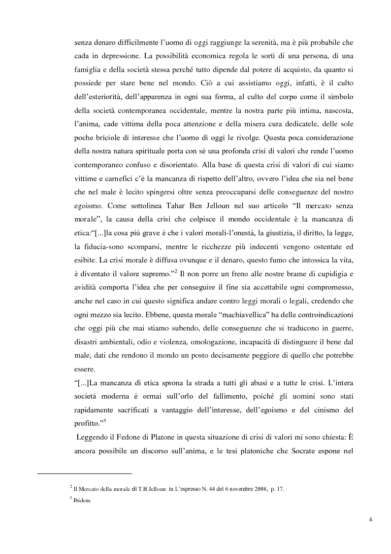Anteprima della tesi: L'immortalità dell'anima e il Socrate morente, Pagina 3