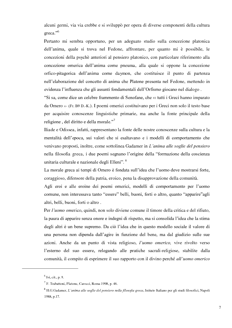 Anteprima della tesi: L'immortalità dell'anima e il Socrate morente, Pagina 6