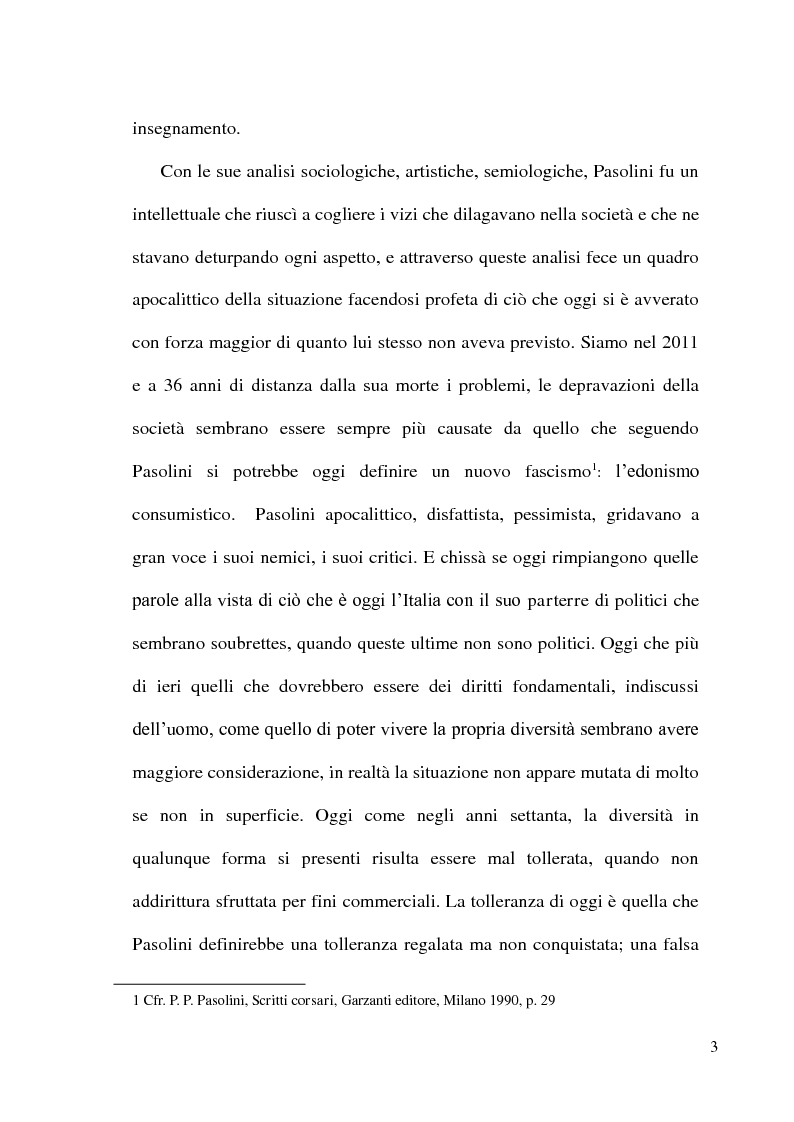 Anteprima della tesi: Pier Paolo Pasolini: arte, impegno e critica di un marxista eretico, Pagina 3
