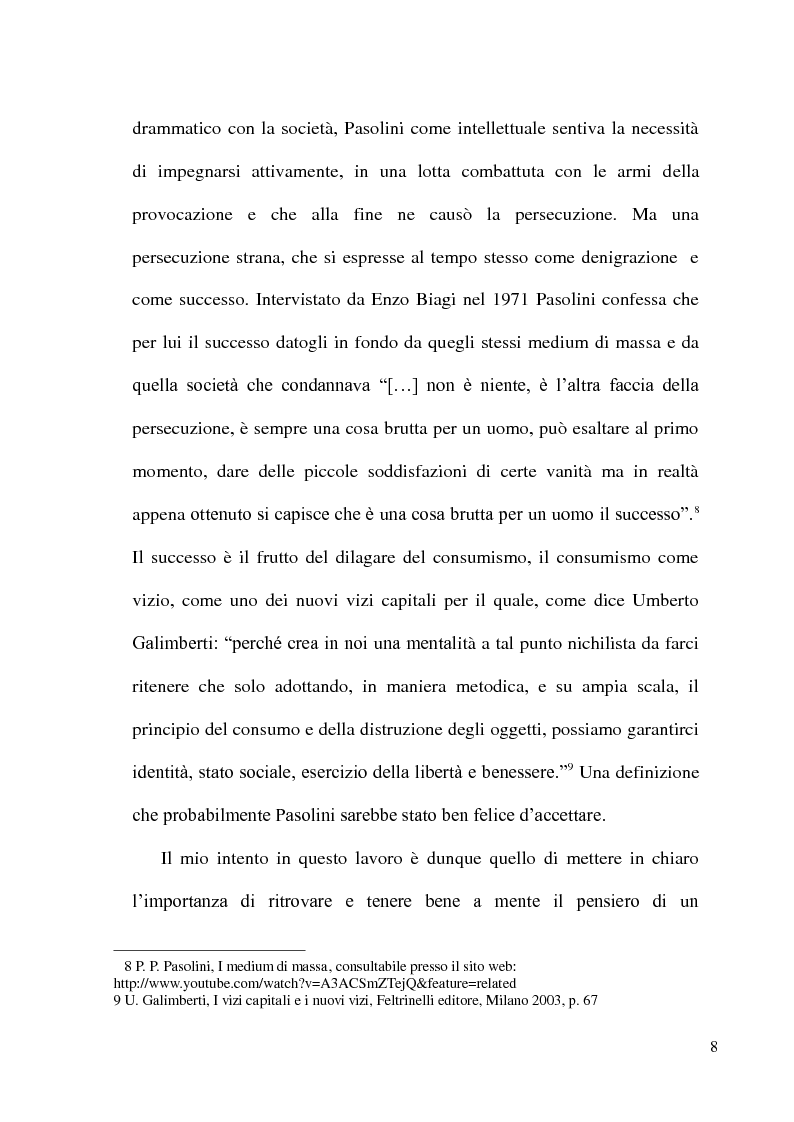 Anteprima della tesi: Pier Paolo Pasolini: arte, impegno e critica di un marxista eretico, Pagina 8