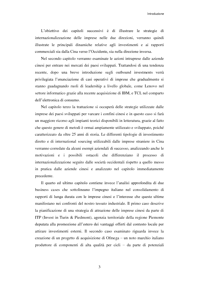 Anteprima della tesi: L’ingresso della Cina in Occidente. Strategie bidirezionali di internazionalizzazione delle imprese. Ipotesi teoriche e casi esemplificativi, Pagina 4