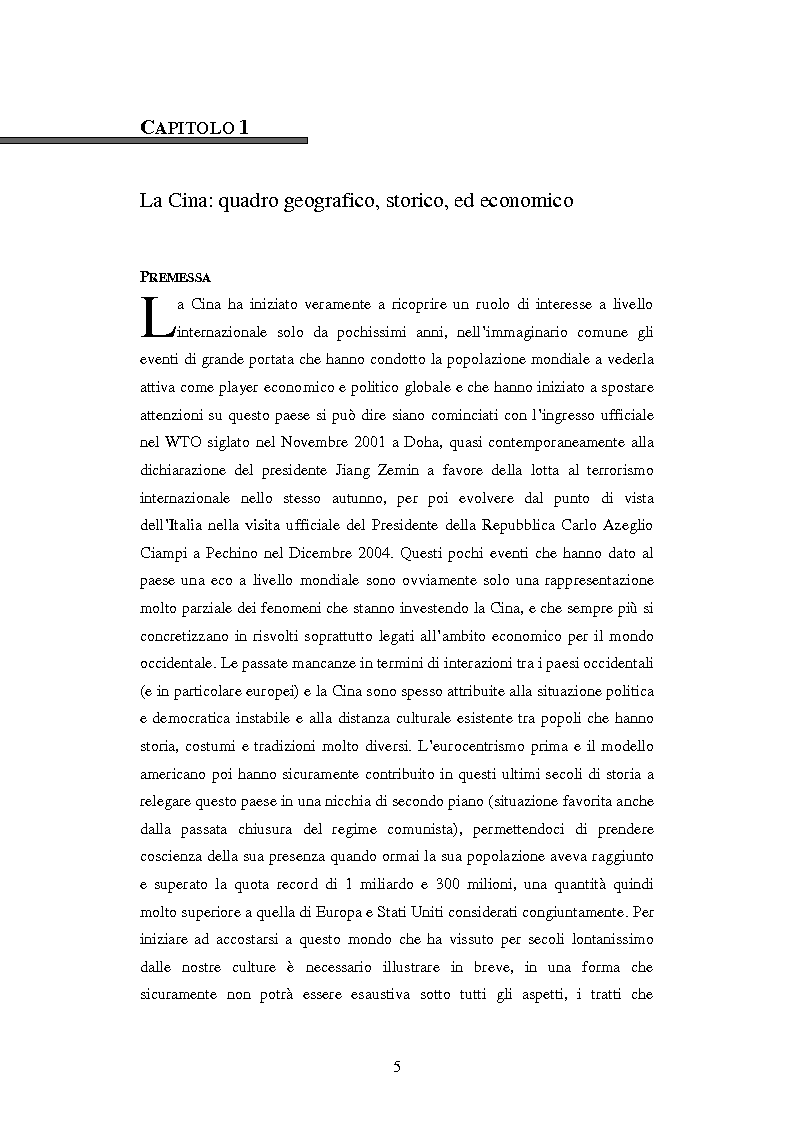 Anteprima della tesi: L’ingresso della Cina in Occidente. Strategie bidirezionali di internazionalizzazione delle imprese. Ipotesi teoriche e casi esemplificativi, Pagina 6