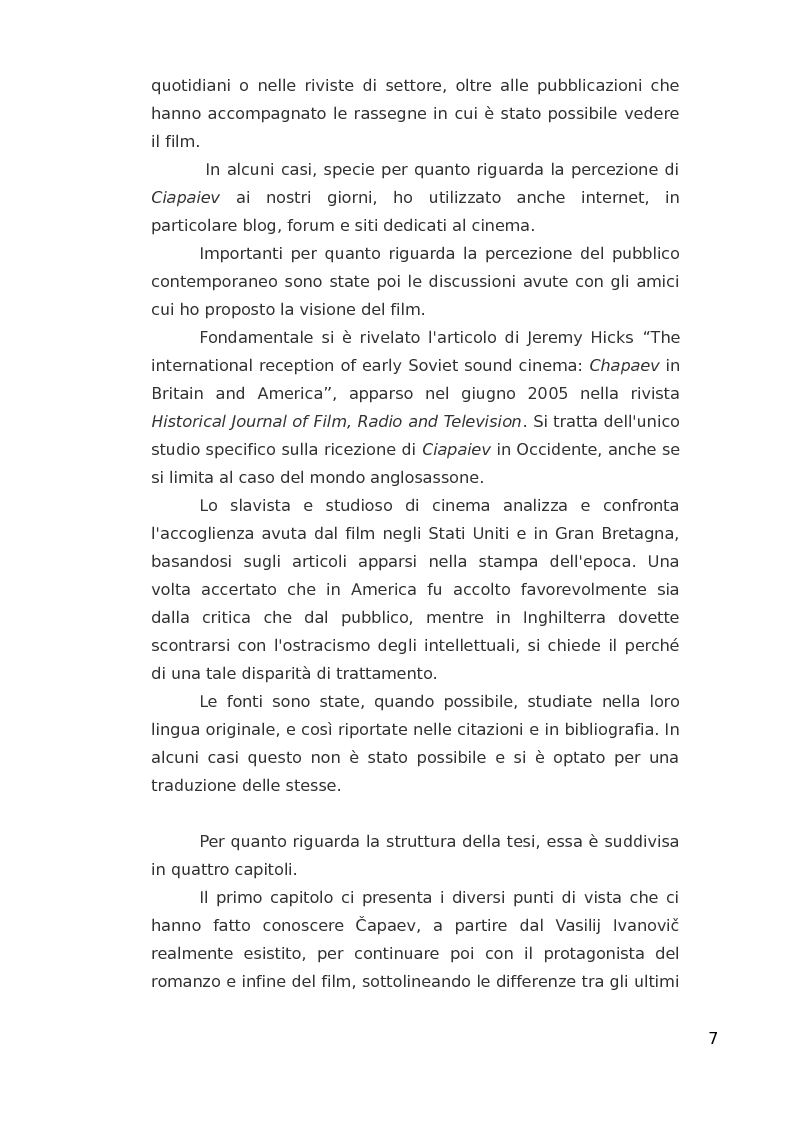Anteprima della tesi: ''Ciapaiev'' tra l'Unione Sovietica e l'Occidente, Pagina 8
