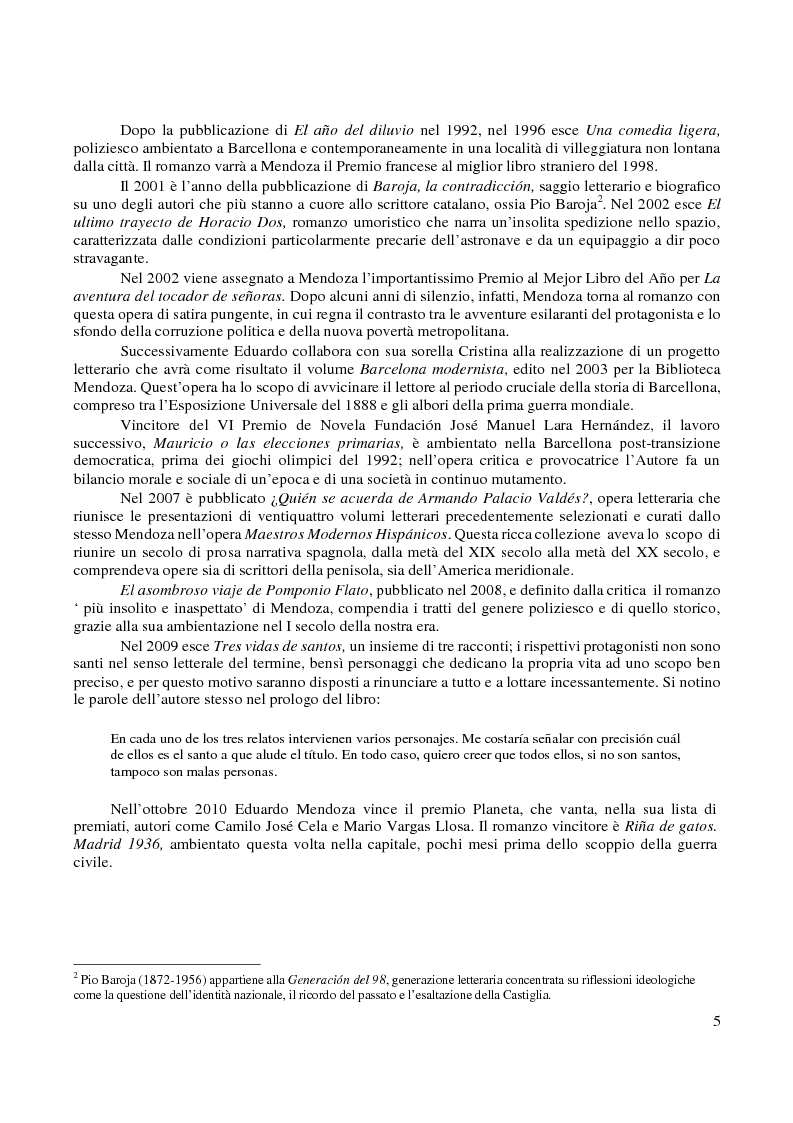 Anteprima della tesi: L'immagine di Barcellona in Eduardo Mendoza, Pagina 4
