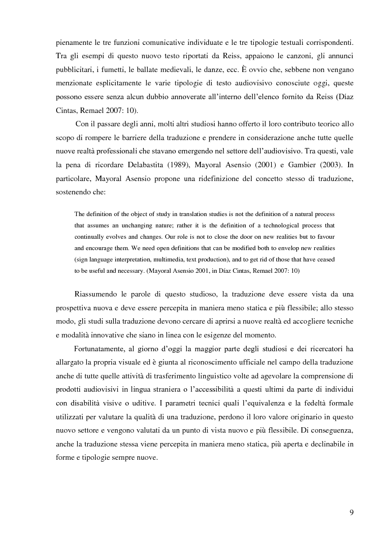 Anteprima della tesi: La sopratitolazione di un'opera lirica: caratteristiche e differenze con la sottotitolazione di prodotti filmici, Pagina 10
